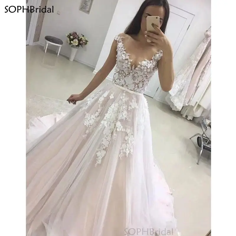 

Женское свадебное платье с V-образным вырезом, открытой спиной и поясом