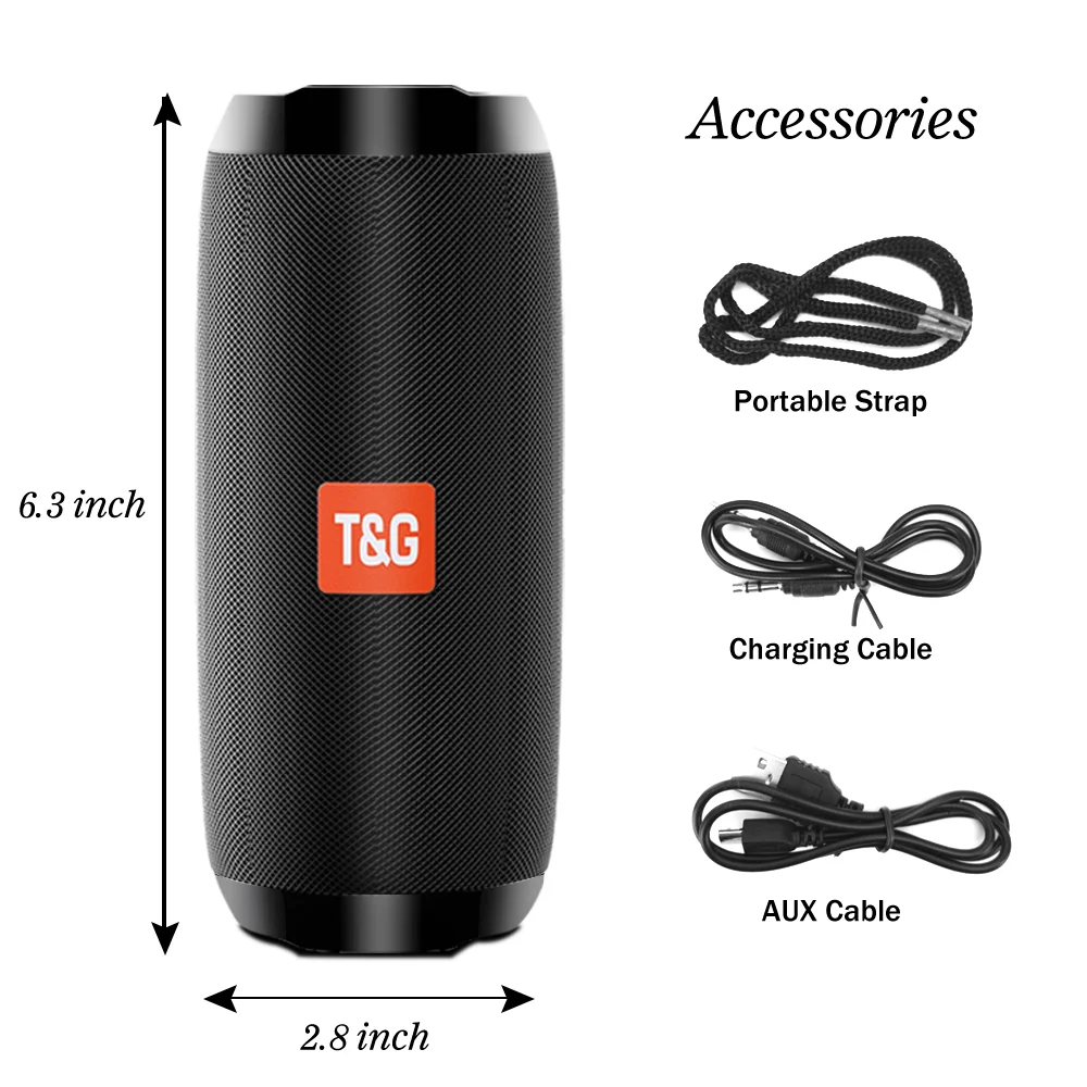 Bluetooth-Колонка TG117 водонепроницаемая портативная уличная колонка с поддержкой