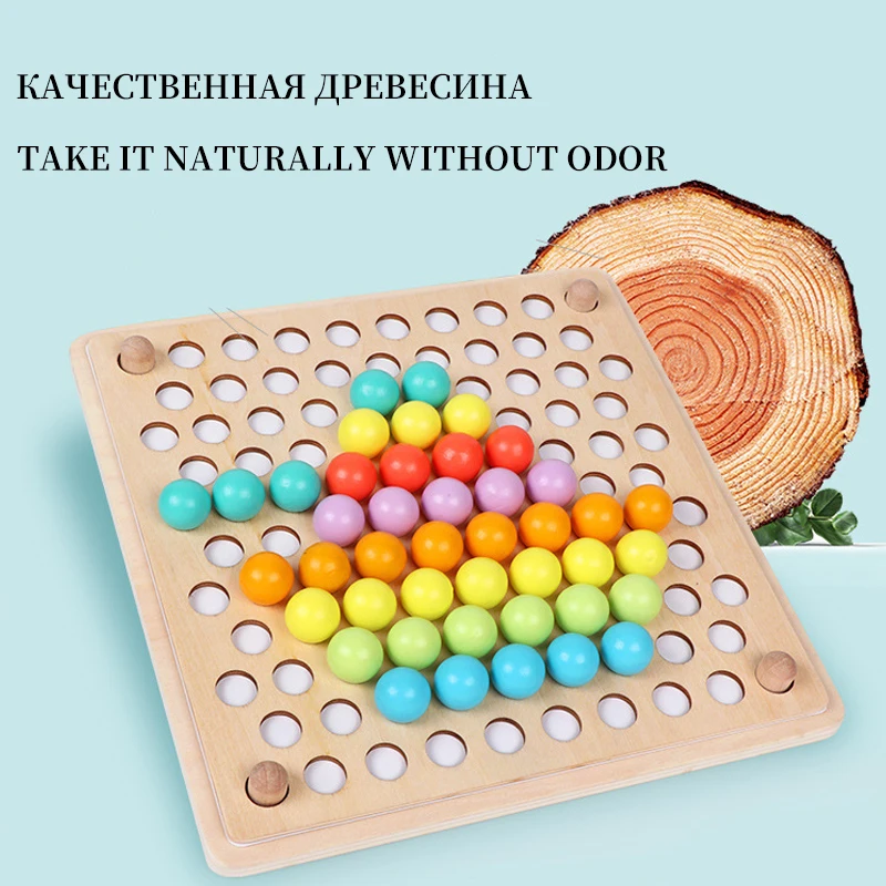 Дошкольные игрушки Монтессори палочки для еды бусины обучения мозгу креативные