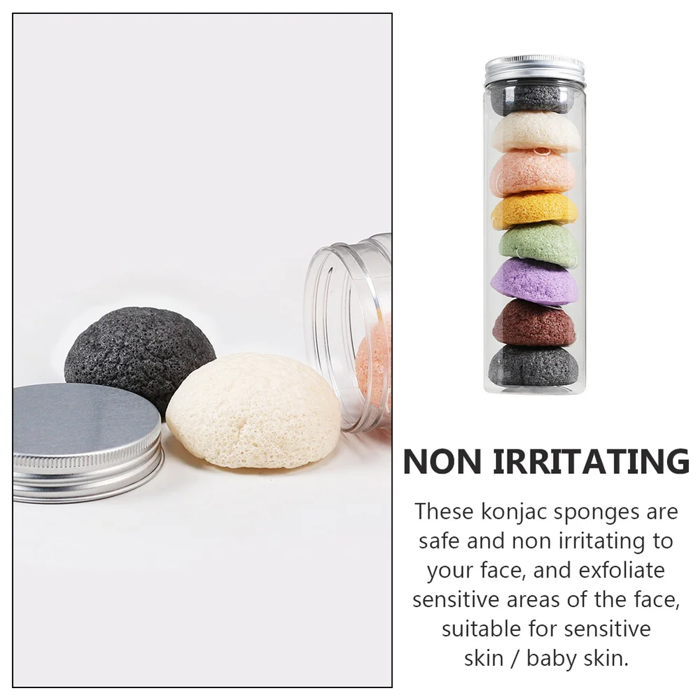 

8Pcs Konjac Sponges Natural Facial Sponges Exfoliating Deep Cleansing Puffs