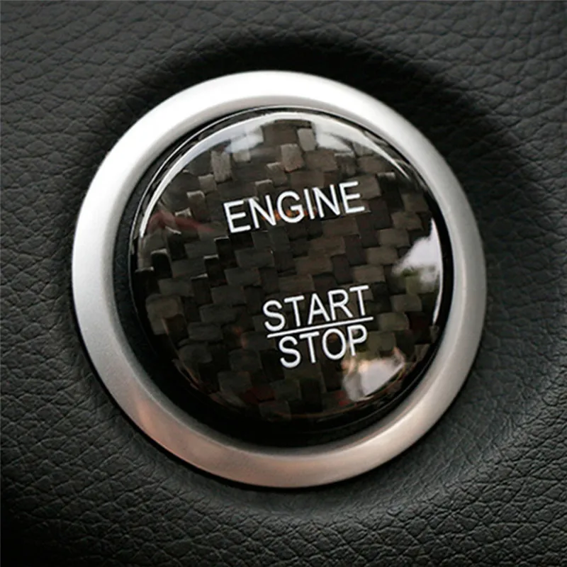 Car Engine Start Button Carbon Fiber Cover Styling for Mercedes Benz a B C GLC GLA CLA ML GL Class W176 W246 W205 X253 X156 C117 |