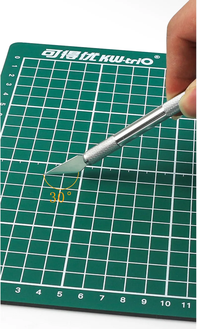 A3 PVC коврик для резки+ набор металлических ножей для рукоделия, инструмент для резьбы, двухсторонняя самовосhealing вающаяся режущая доска в стиле пэчворк
