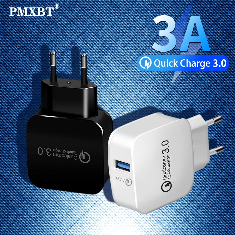 

18W Quick Charge 3.0 USB Charger EU US Wall Mobile Phone Charger Adapter for iPhone X MAX QC3.0 Fast Charging for Samsung Xiaomi
