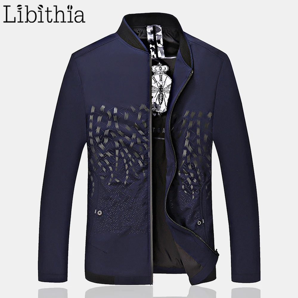 Libithia/Осенняя новая мужская куртка бомбер на молнии уличная одежда большого