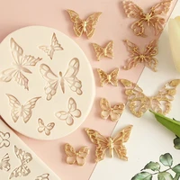 diy butterfly shape pattern fondant cake baking mold chocolate candy molds cake decoration cake tools kitchen accessories