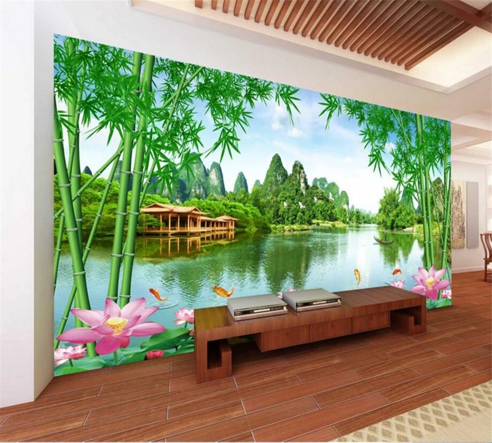 beibehang Large - scale custom wallpaper beautiful scenery Jiangnan good living room TV backdrop home decoration | Обустройство дома
