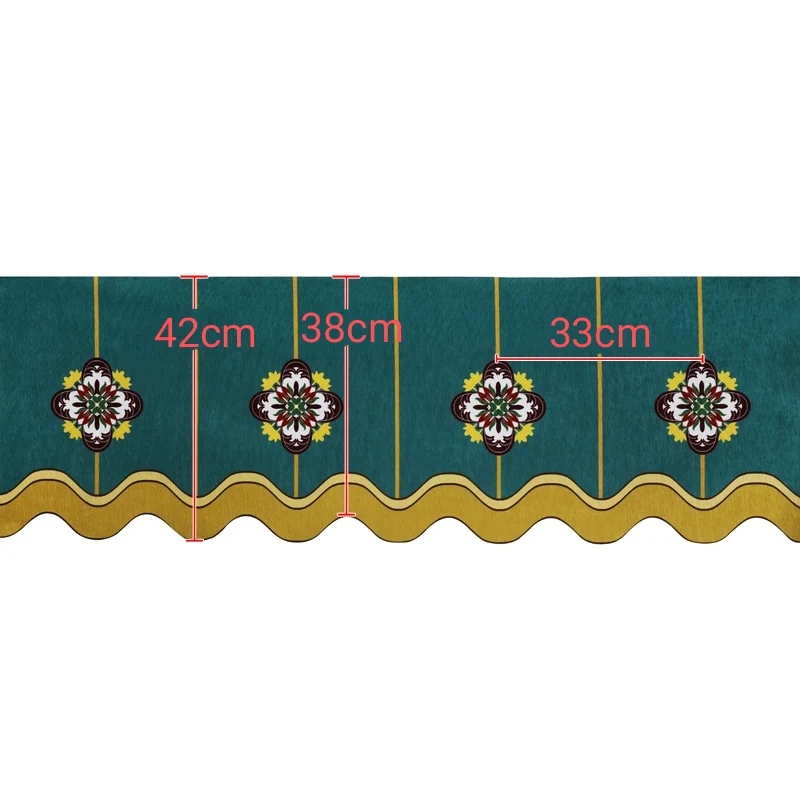 

1Pc Roman Valance Curtain Chenille Jacquard Drape Window Valance European Curtain Swags Decorative Short Valance