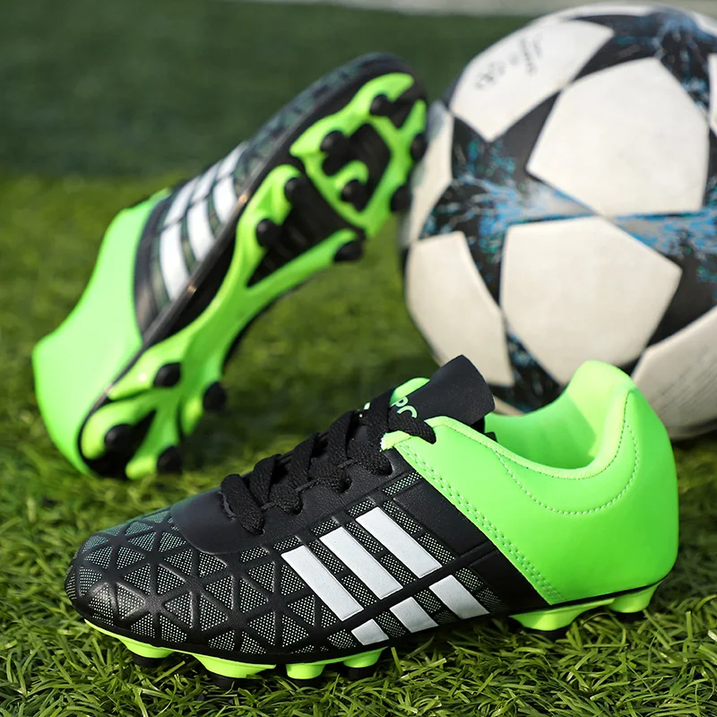 

Лидер продаж, мужские футбольные шипы, высокие по щиколотку, футбольная обувь с длинными шипами, уличные футбольные бутсы для мужчин, женщин...