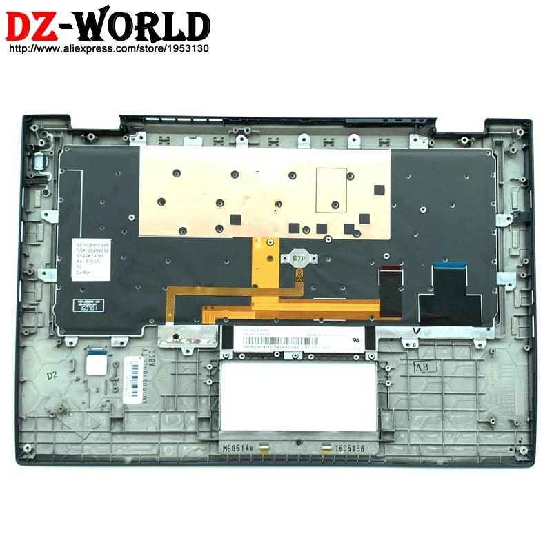Online Nueva C Funda Superior Palmest Con Teclado Retroiluminado Holandés De NL Para Lenovo Thinkpad X1 Carbon 4th Gen 4 Laptop 01AV207 01AV168