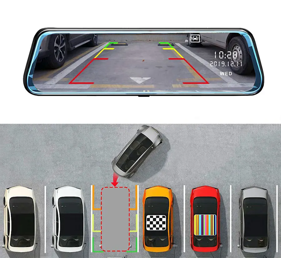 Olysine 10 ''зеркало заднего вида Android 4G Dash камера gps навигатор Автомобильный видеорегистратор ADAS WiFi Dashcam FHD 1080P видео регистратор Регистратор