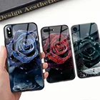 Чехол для IPhone 12 Pro Max, жесткий чехол-накладка с цветами и розами для iPhone 6, 6S Plus, 8, 7 Plus, X, XR, XS MAX, 11, 12 Pro Max