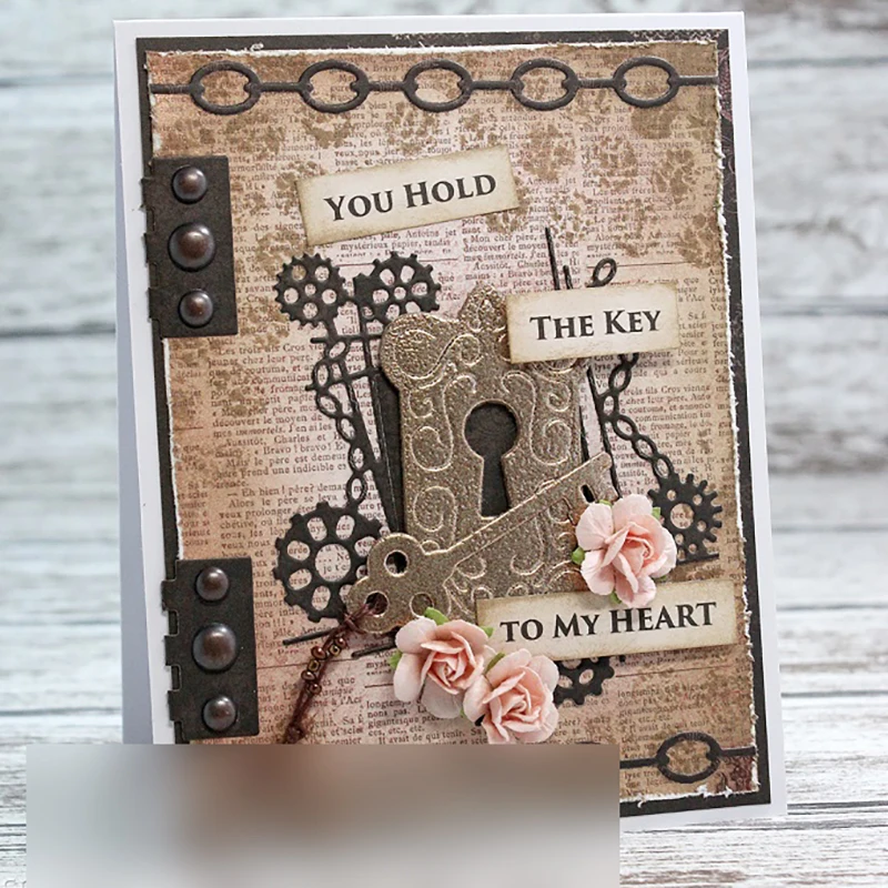 2021 Новый стимпанк дверной замок металлический Трафаретный вырубной Штамп для