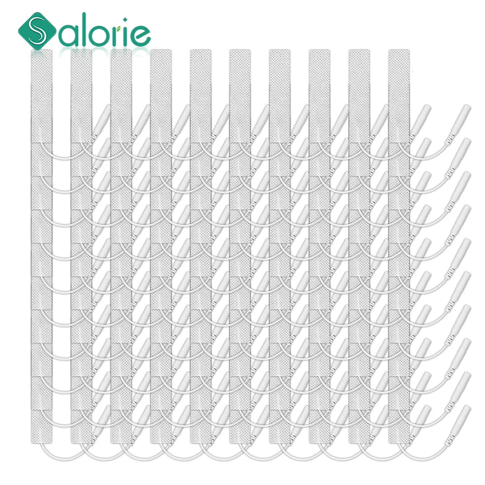 Tens Electrode Pads 7x1.5CM for Tens Machine Physiotherapy Eletric Muscle Stimulator Non-woven Fabric Self Adhesive Replacement 100pcs lot 2mm plug reusable self adhesive electrode pads for ems tens muscle stimulator electric massager physiotherapy device