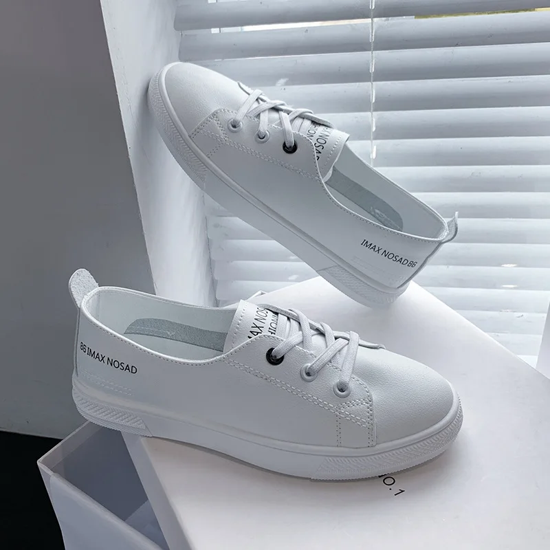 

CEVABULE 2021 Summer New Korean Student Flat White Shoes Female Ins Tide Breathable Board Shoes Female Casual Shoes CW