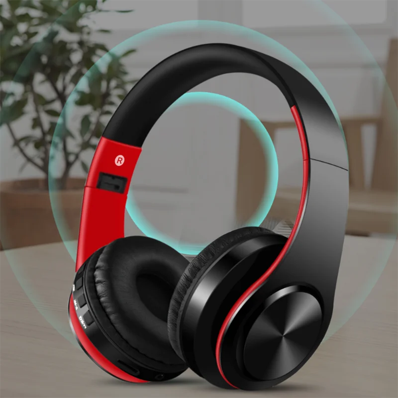 Портативные беспроводные наушники Bluetooth стерео Складная гарнитура регулируемая