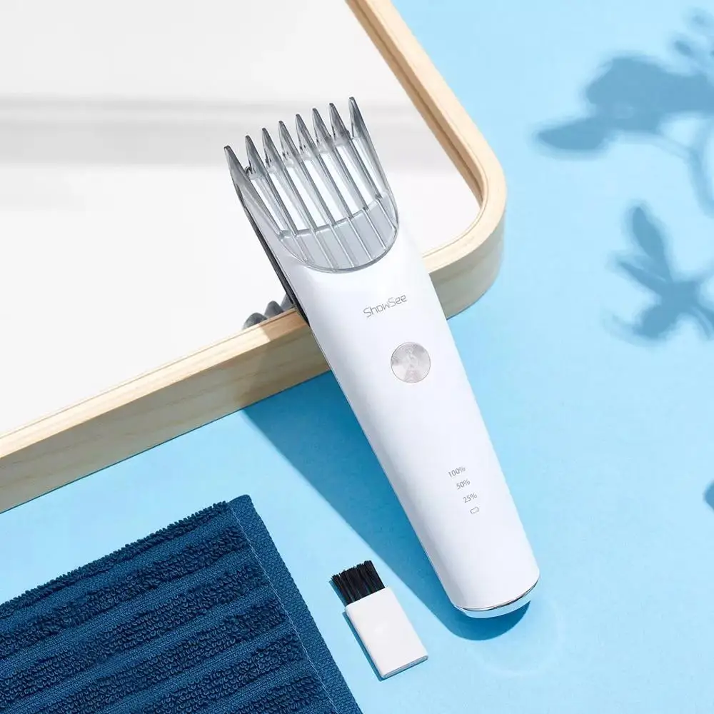 

2020 New Xiaomi Showsee 700mAh 5000rpm Electric Hair Clipper Wireless Type-C Fast Charge IPX7 Waterproof Ceramic Steel Cutter