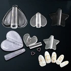 Рельефная форма для дизайна ногтей, металлическая заклепка, полый срез, рамка, изогнутый инструмент, украшения из радиана, аксессуары для самостоятельного маникюра