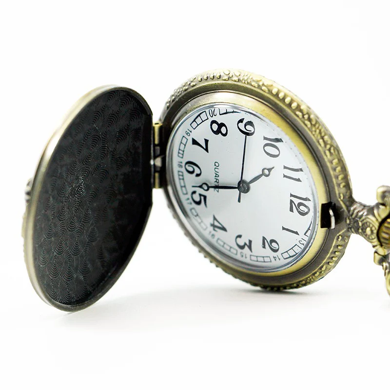 

Large bronze embossed Chinese style nostalgic retro big dragon pocket watch