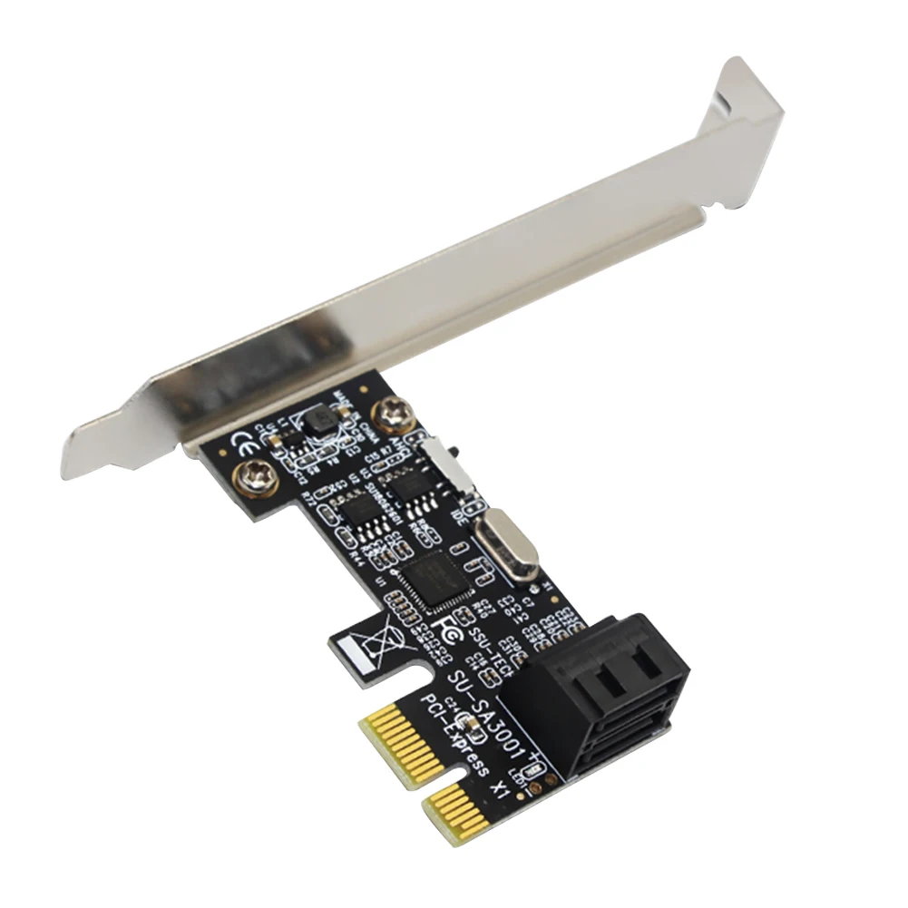 

SA3001 2 порта SATA III PCIe карта SATA 3,0 к PCI-e 1X адаптер с кронштейном 2 SATA 3.0 порт s универсальный для больших и маленьких корпусов