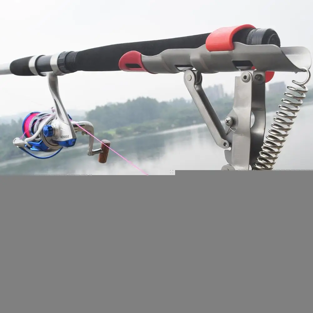 

Collapsible Automatic Pole Lifter Ground Insertion Stainless Steel Spring Throwing Pole Fishing Bracket Angling Tackle