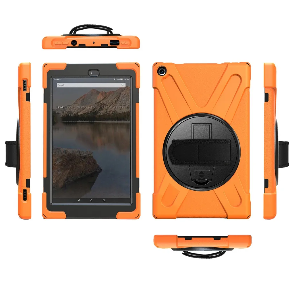 CARPRIE для Fire HD 7 2017/2019 сверхпрочный ударопрочный чехол-подставка + плечевой ремень