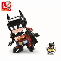 sluban small particle building block toy black robot model animation character film role childrens puzzle building toy gift