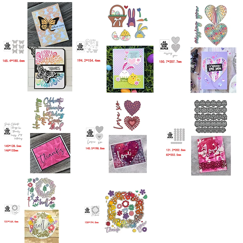 

Butterfly Love Word Fancy Border Flower Metal Cutting Dies Scrapbooking Album Paper Diy Cards Crafts Embossing Dies New 2021