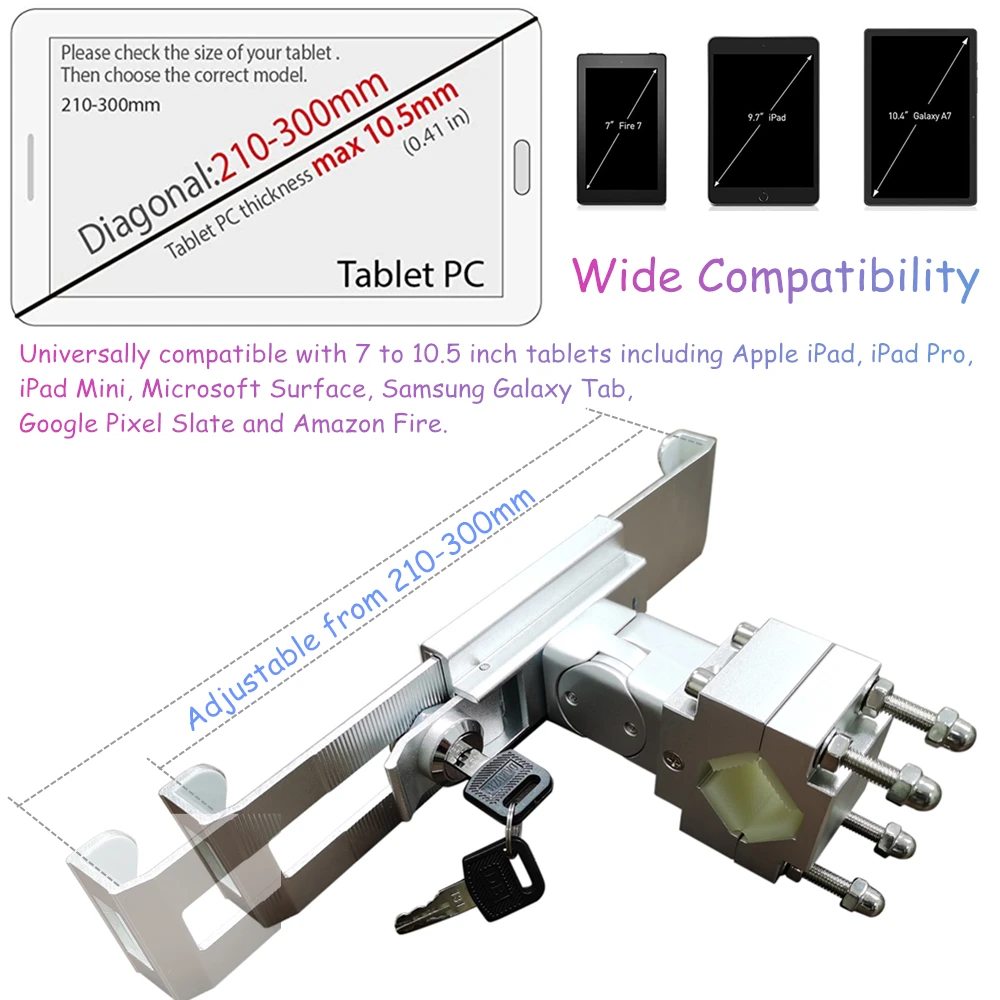 Противоугонная Подставка для планшета велосипеда и мотоцикла заблокированный