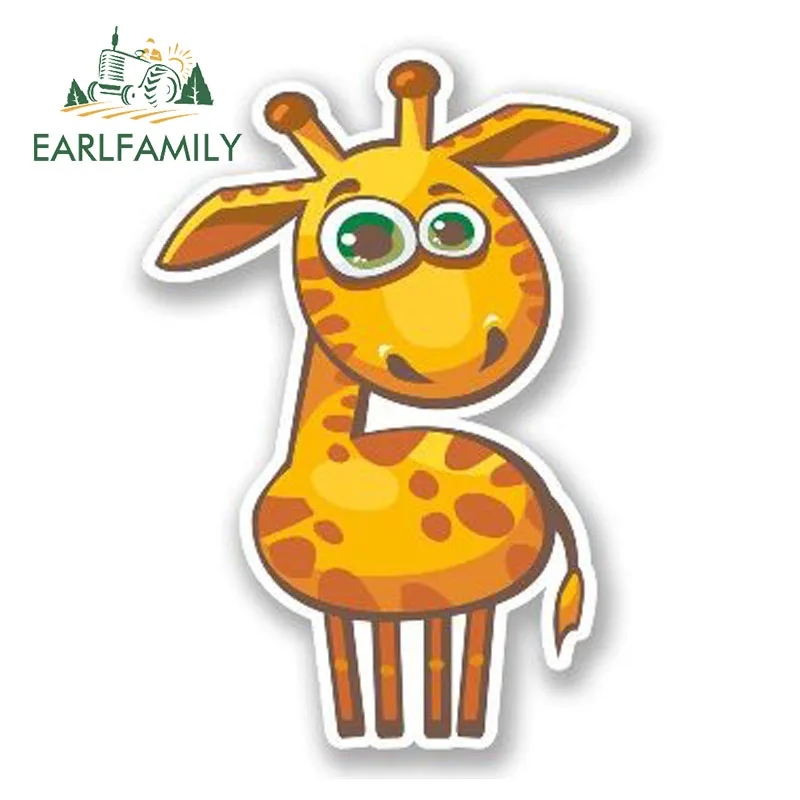 EARLFAMILY 13 см х 7 забавная наклейка для автомобилей Жираф виниловая с животными