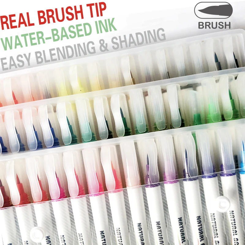 12/24/36/48 Цвета художественный маркер акварель кисти ручки для бизнес планирования