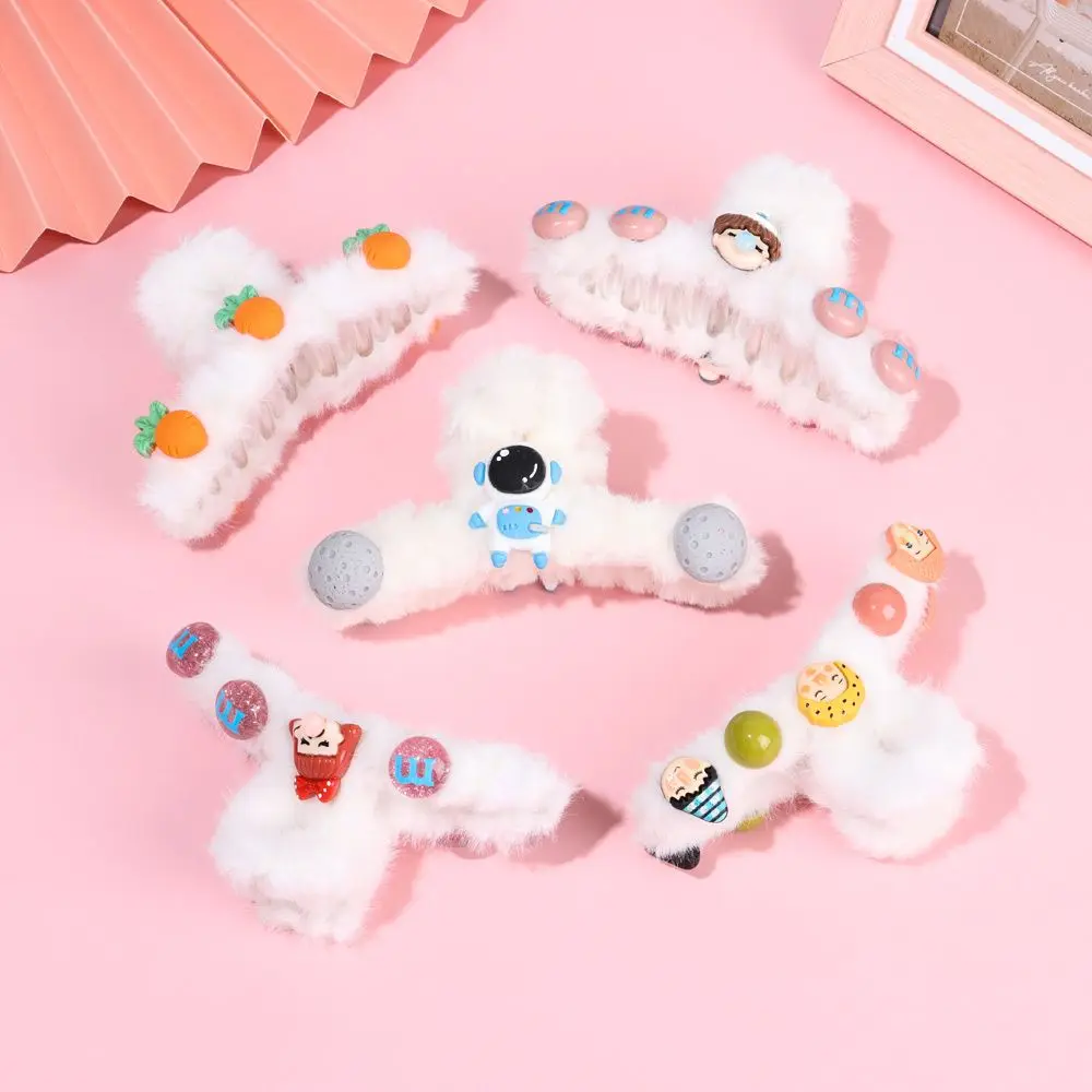 

Fashion Elegant Baby Face Women Cartoon Hairpin Hair Accessories Acrylic Hairpins Plush Hair Clip