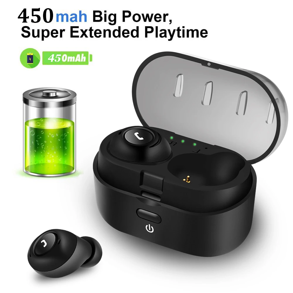 TWS стереонаушники LIGE с поддержкой Bluetooth 5 0 и зарядным футляром|Наушники гарнитуры|