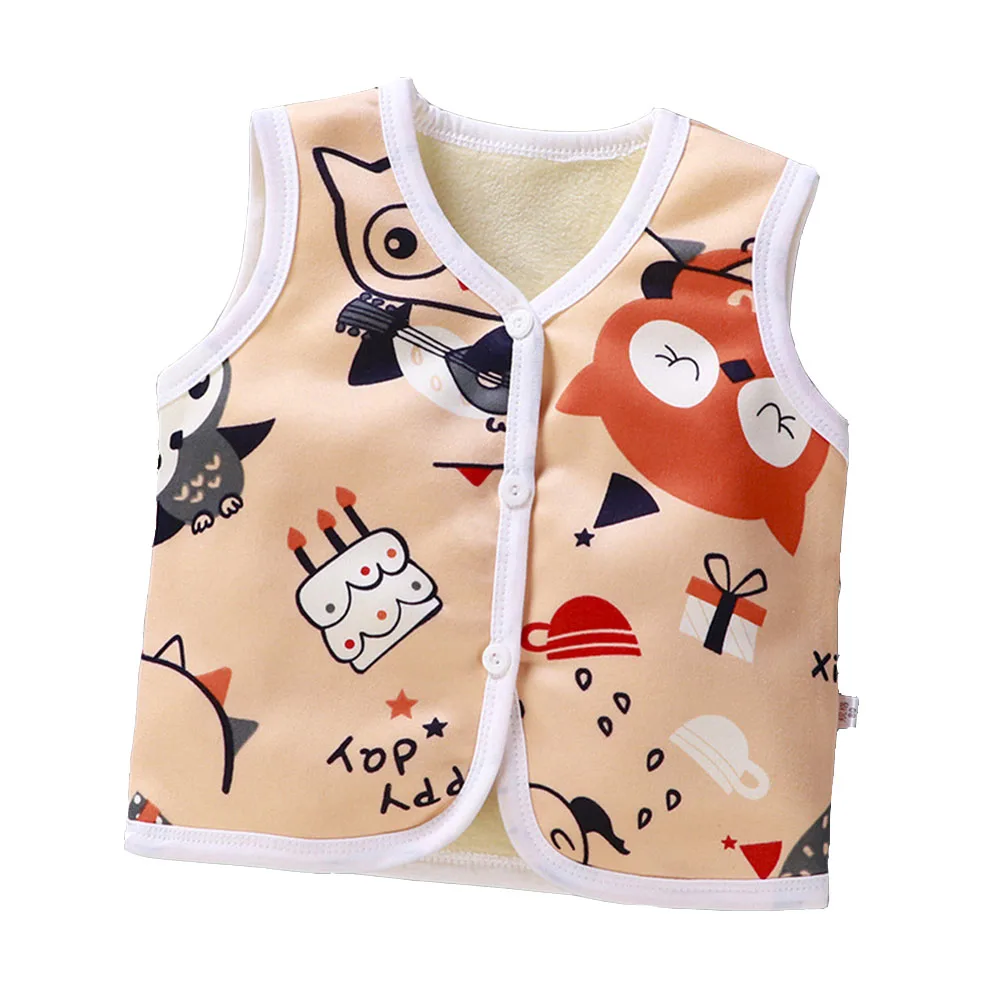 

Winter Autumn Baby Casual Plush Vest children's clothing Version Velvet Thick Warm Outwear Boy and Girl Jacket