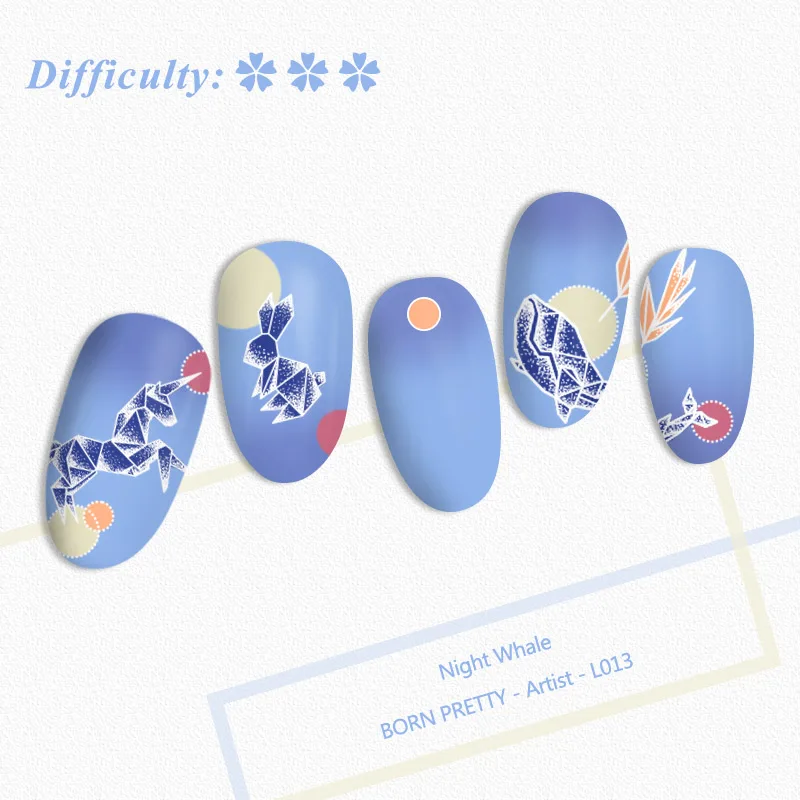 BORN PRETTY штампованные пластины для ногтей простой цветок милое изображение