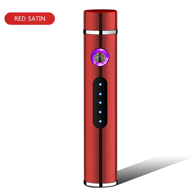 G252727A Мини двойная дуговая плазменная зажигалка, цилиндрическая электрическая зажигалка, перезаряжаемая USB Зажигалка, защищенный от ветра для курения, аксессуары, новинка - Цвет: G252727A