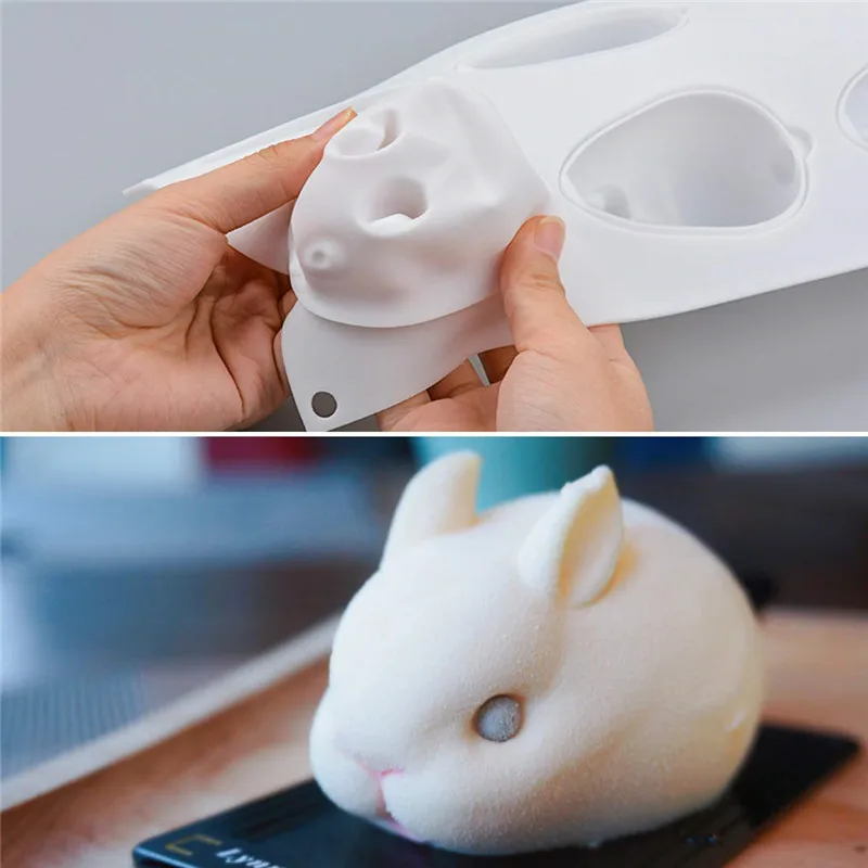 3D Пасхальный кролик Банни силиконовые формы мусс формочка для десерта торт