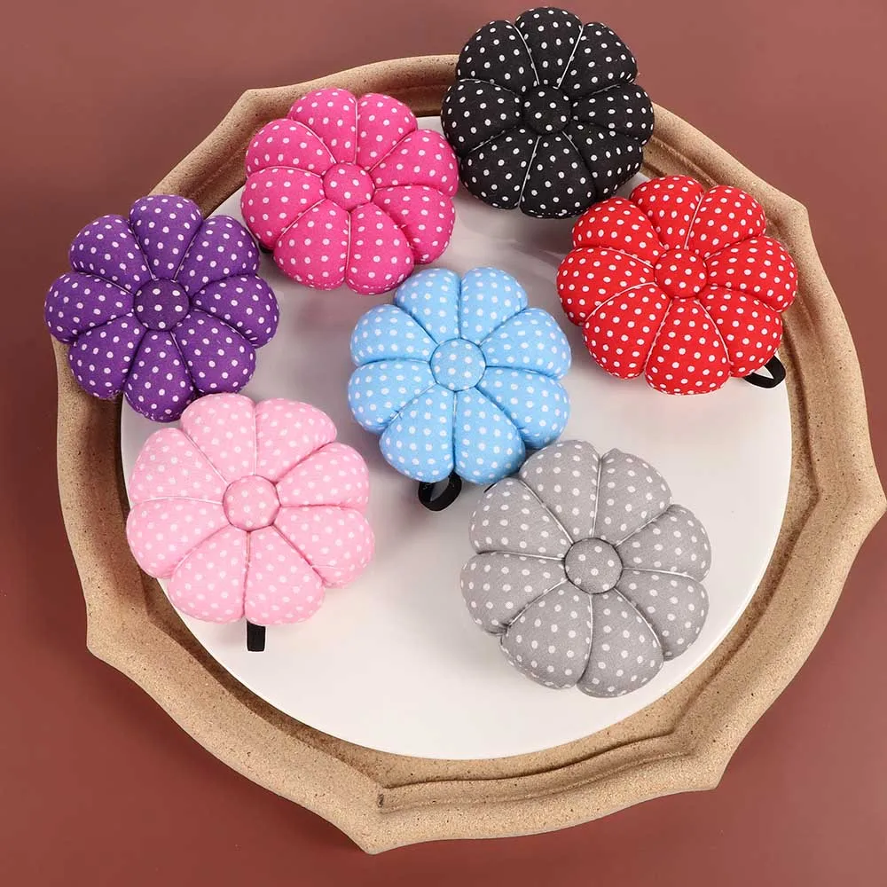 Швейная подушечка в форме тыквы хлопковая пуговица из ткани ремешок для вышивки