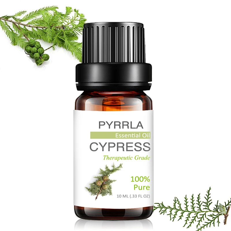 

Pyrrla 10ml Cypress Pure Essential Oils For Aromatherapy Calmness Relieve Stress Humidifier Diffuser Aromatic Essential Oil
