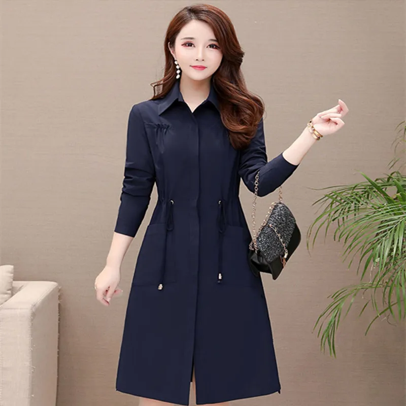 Повседневный Женский Длинный плащ 2019 новый весенний корейский стиль Женская