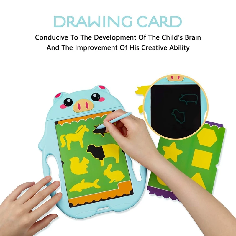 

9 Inch LCD Writing Tablets Colorful Message Drawing Cute for Kids