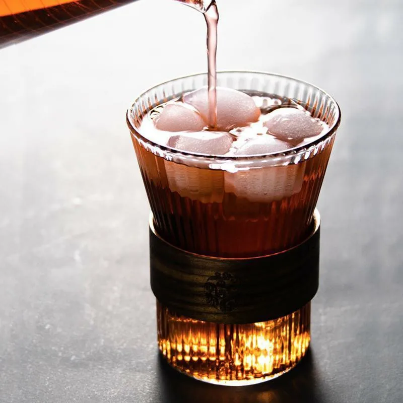 Креативная прозрачная стеклянная кофейная чашка 330 мл с изоляционным покрытием