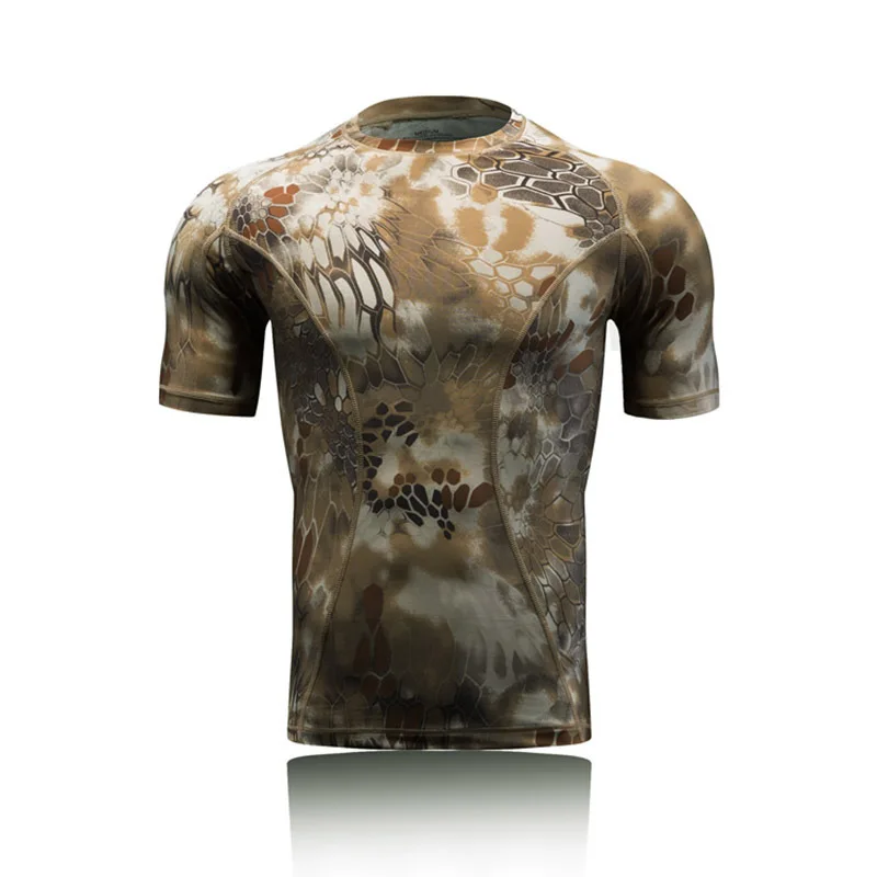 

Special forces tactical t-shirt camouflage short-sleeved army fan outdoor riding fitness wicking quick-drying tight