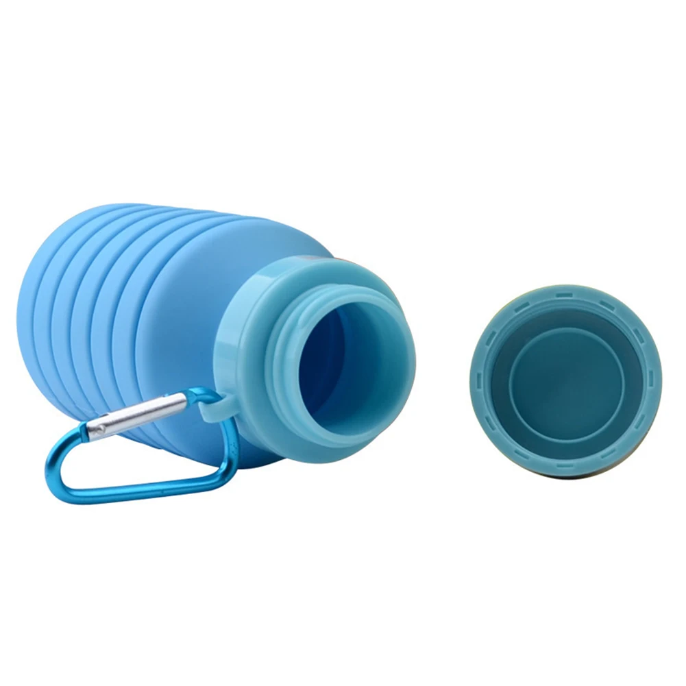 

550ML Cup Cycling Foldable Hiking Soft Outdoor Sports Travel Camping Leak-proof Water Bottle Large Capacity Lightweight Silicone