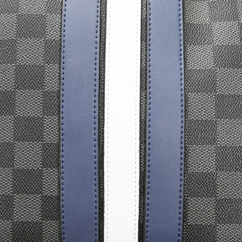 

Fashion Black Plaid Designer Backpack Men Large Capacity Travel Backpack Waterproof Leather School Bags for Man Mochila Hombre