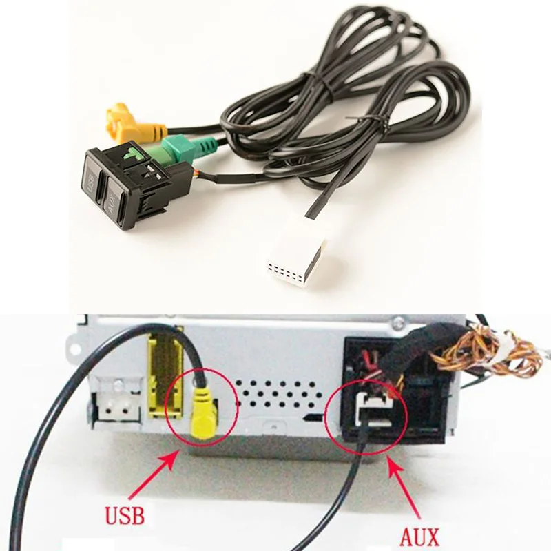 

Автомобильный USB кабель переключателя AUX USB аудиоадаптер RCD510 RNS315 для-Passat B6 B7 Golf 5 MK5 Golf 6 MK6 Jetta 5 MK5