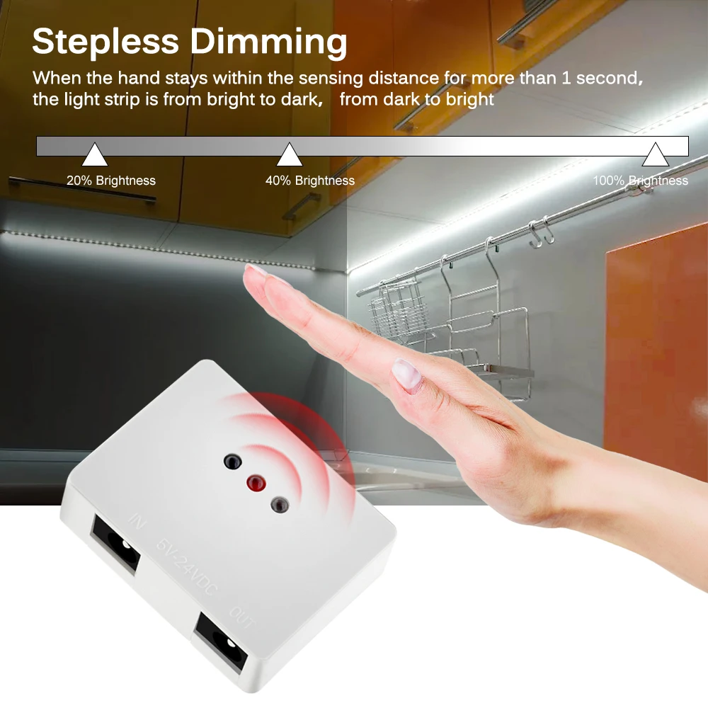 ИК ручной датчик развертки умный переключатель DC 5-24V волновой светильник Диммер