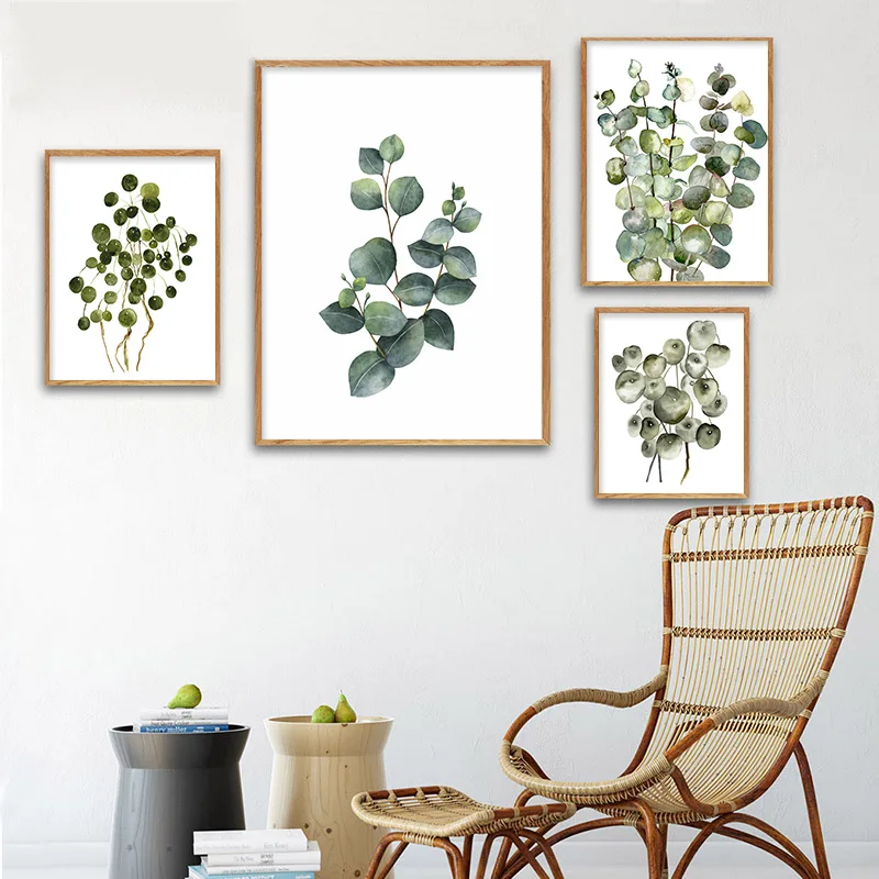 Современная Картина на холсте домашний декор растительный настенный плакат без