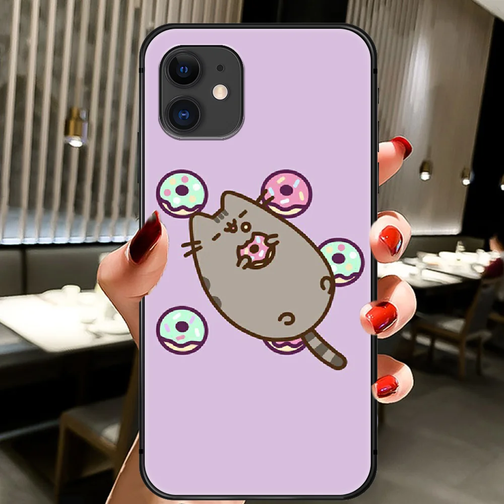 

Cartoon Pusheen Cute Cat Phone Case Cover Hull For IPhone 5 5s se 2 6 6s 7 8 12 Mini Plus X XS XR 11 PRO MAX black Funda 3D Etui