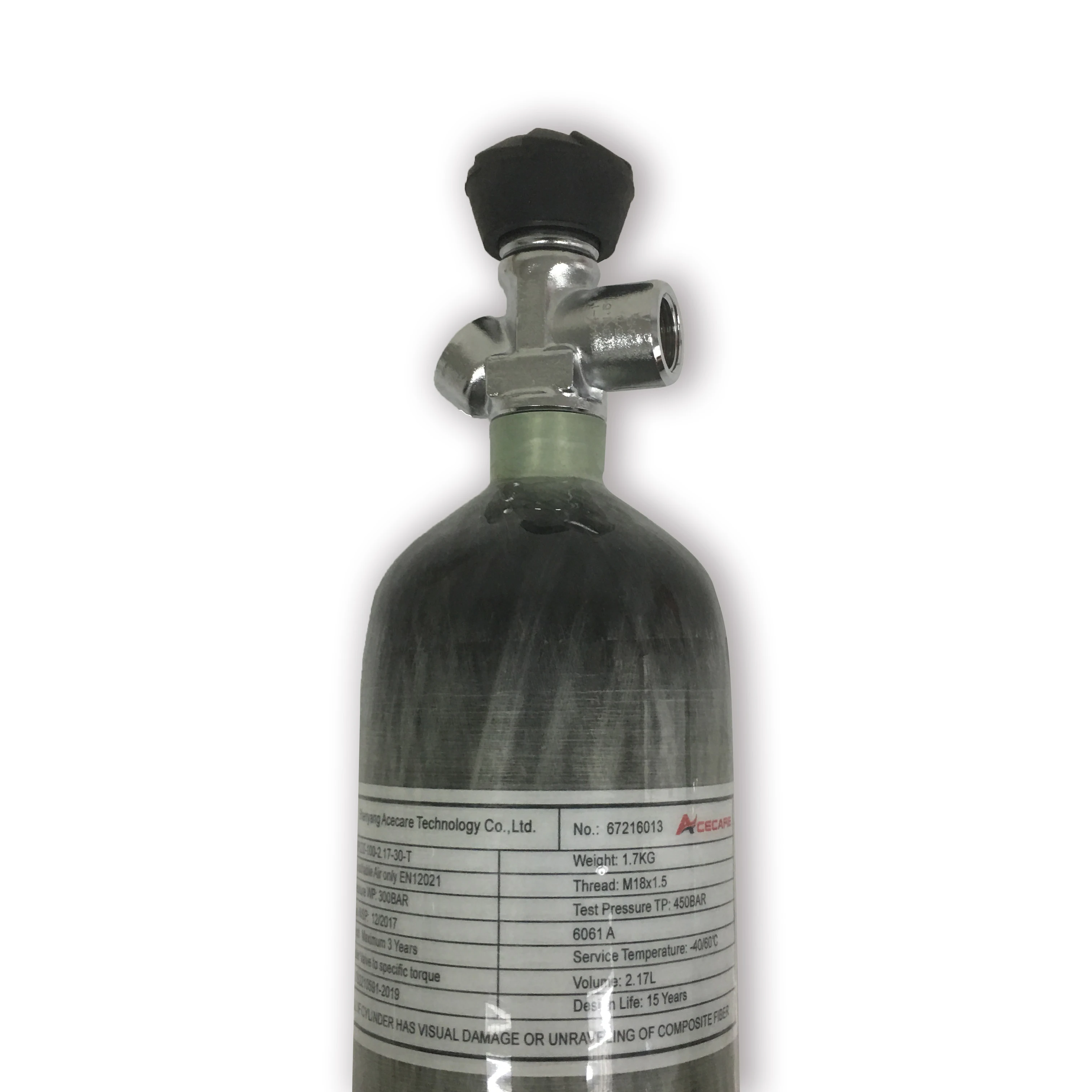 Acecare 2L/2.17L/3L Pcp Пейнтбольный бак для пневматической винтовки Airforce из углеродного