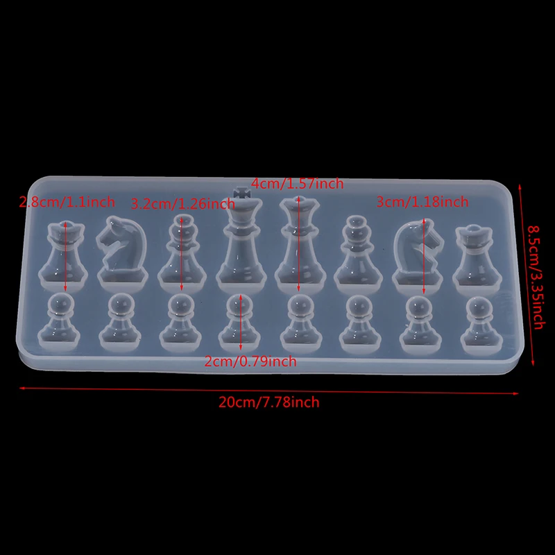 

Silicone Mold For Resin International Chess Shape Silicone Uv Resin DIY Clay Epoxy Resin Pendant Molds For Jewelry